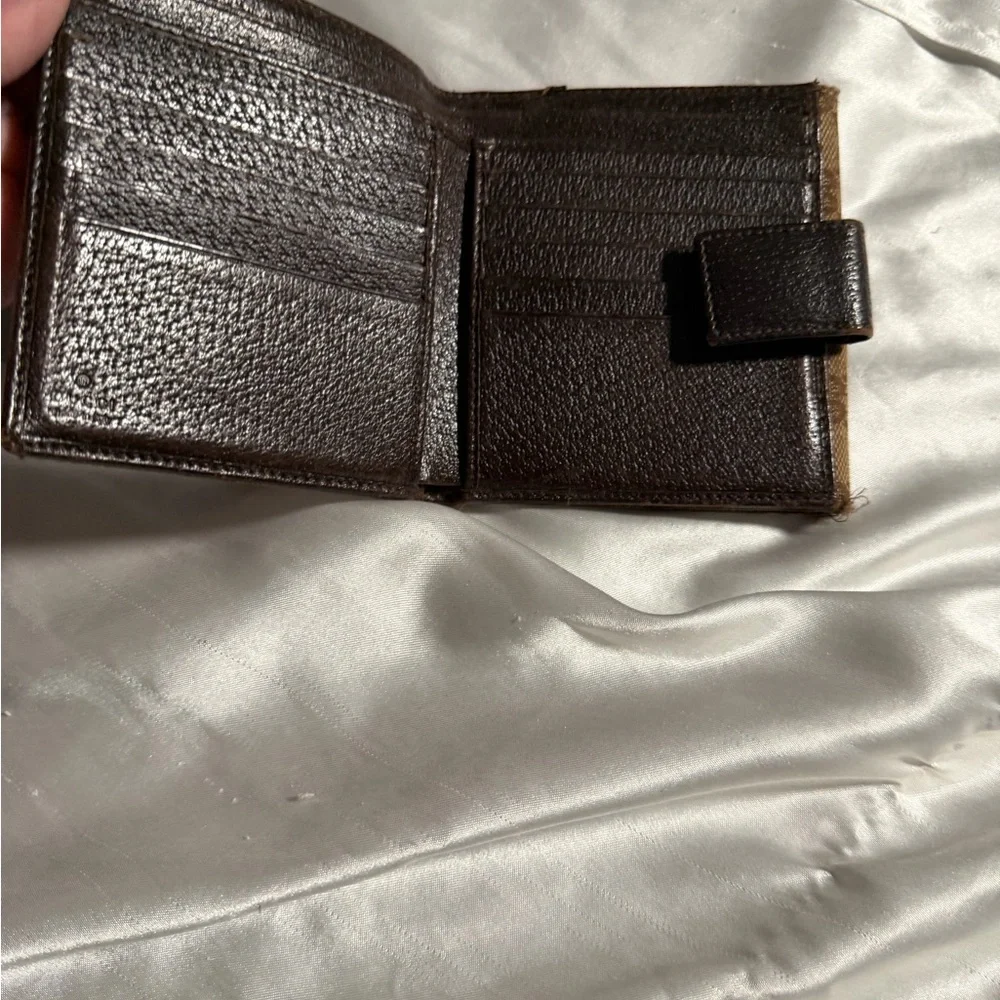 Gucci tan brown GG jacquard snap wallet with silver-tone button - Picture 8 of 8
